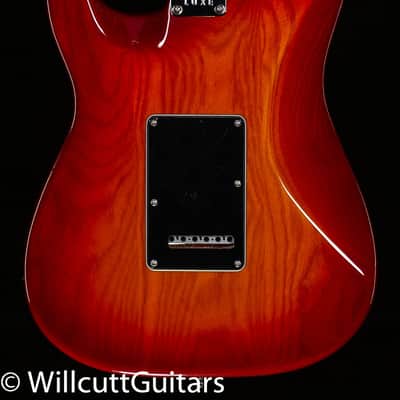 Fender American Ultra Luxe Stratocaster Maple Fingerboard Plasma Red Burst (132) image 4
