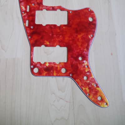Pickguard Jazzmaster American Red Orange Tortoise Shell image 5