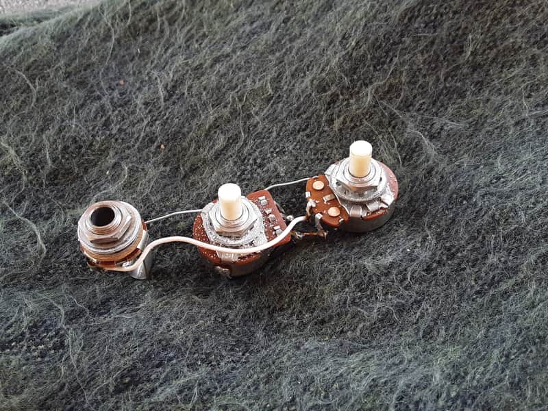 Set 1976 Fender Mustang Jazz Musicmaster bass pots harness jack image 1