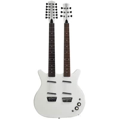 Danelectro Doubleneck Vintage Reissue 6/12-String Guitar - White Pearl image 2