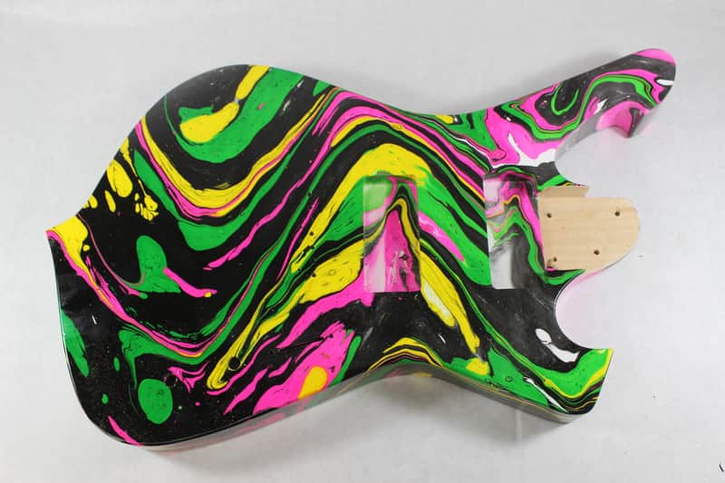 Swirled 7 String Fireman Guitar body Hipshot fits Ibanez RG Necks P713 image 1