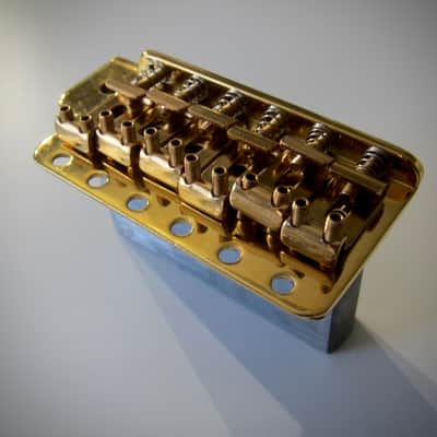 Fender Stratocaster Bridge Vintage Reissue Circa 1990s Gold image 3