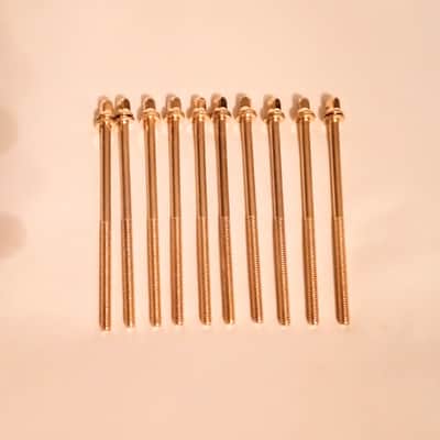 UNMARKED BRASS 4" PLATED TENSION RODS LOT OF 10 RODS-FREE SHIP TO C-USA! image 3