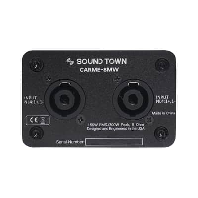 CARME-U8MW | CARME Series 8" Coaxial Passive 2-way Professional PA DJ Stage Monitor Speaker, White with U Mounting Bracket image 5