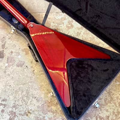 Orville by Gibson Flying V c 1995 - Burgundy wine red original vintage MIJ Japan image 9
