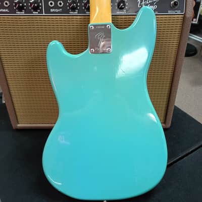 1966 Fender Mustang Guitar Daphne Blue w/ Rosewood Fretboard image 2