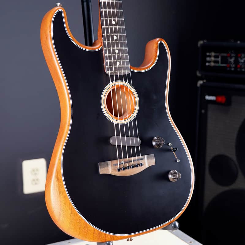Fender American Acoustasonic Strat Ebony Fingerboard Black