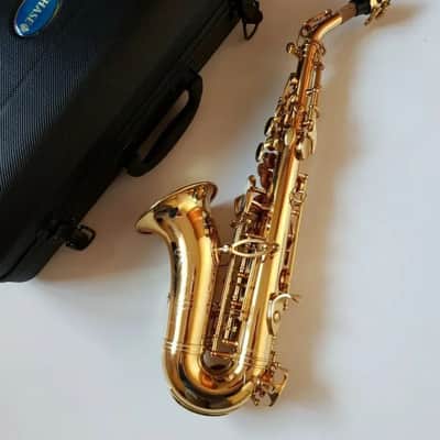 Saxophone Soprano Curved Shape in Bb Gold Finish + Hard Case Chase Outfit~ image 6