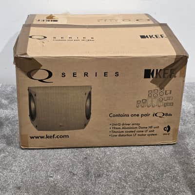 KEF iQ8ds - Pair of Speakers - Light Wood/Maple - Excellent w/ Original Box image 11