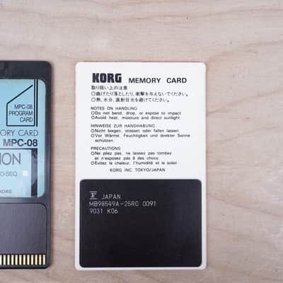 Korg M-1 MSC-08 and MPC-08 Percussion Memory Cards Set 1989 image 5
