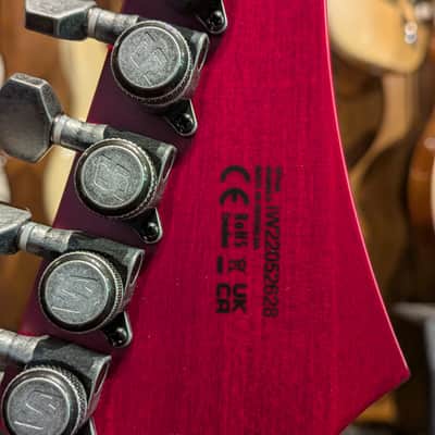 Solar Guitars 7-String Type T w/ Evertune Bridge T1.7TBR 2022 - Trans Blood Red Matte image 10