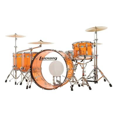 Ludwig Vistalite 4pc Zep Drum Set Amber image 1