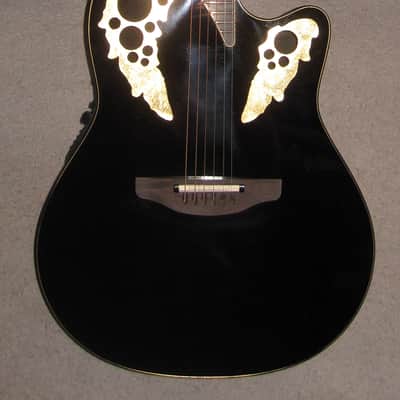 Ovation 2078-AV50-5 50th anniversary Adamas guitar elite flame maple neck 2016 Black image 1