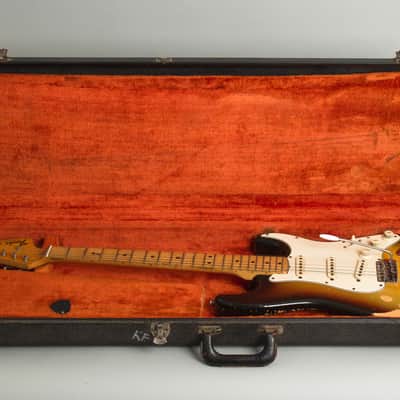 Fender Stratocaster Solid Body Electric Guitar (1971), ser. #308316, original black tolex hard shell case. image 10