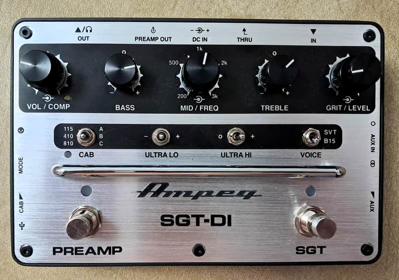 Ampeg SGT-DI Bass Preamp / DI 2023 - Present - Silver / Black image 1