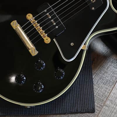 2008 Gibson Custom Shop Les Paul Custom 1954 Historic Reissue LPB-4 Electric Guitar Black Ebony + COA OHSC image 6