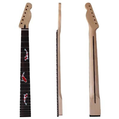 Maple Guitar Neck Rosewood Fretboard koi fish inlay -22frets image 5