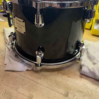 Yamaha Maple Custom Absolute Piano Black 10x8 Nouveau lugs Die Cast Hoops MINT! image 14