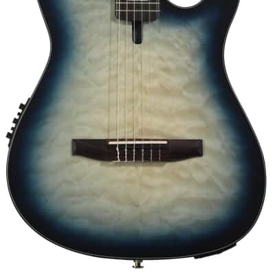 Ibanez FRH20 Thinline Nylon-string Acoustic-electric Guitar - Cosmic Blue Starburst Low Gloss image 2