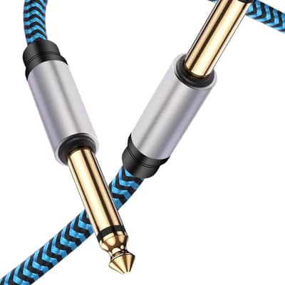 Guitar Cable 6 ft Guitar Cord 1/4 Inch Instrument Cable 6.35mm (1/4) TS to 6.35mm (1/4) TS Stereo Audio Cable Male to Male with Zinc Alloy Housing and Nylon Braid image 2