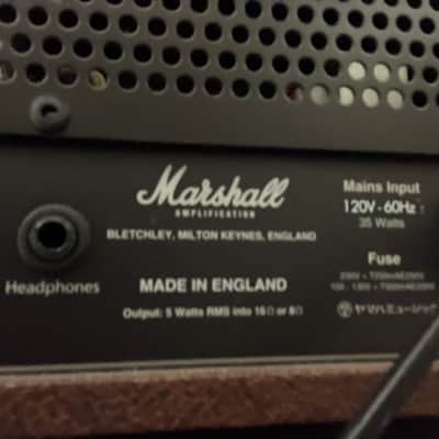 Marshall UK Class 5 Head Ltd Pinup Edition and 1x10 Cab Mini Stack 2009 - Brown image 3
