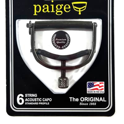 Paige Guitar Capo 6 string Black P6E Original Series Smokey Black image 1
