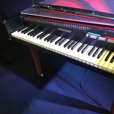 Baldwin Solid Body Harpsichord 1967 Black w/Red Soundboard image 3