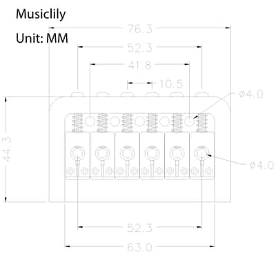 Musiclily 6 String Non Tremolo Electric Guitar Bridge Saddle for Fender Strat Tele Guitar, Black image 5