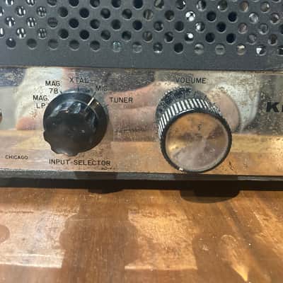 Knight S-55 1950’s - Dual 6L6 Guitar Head - Silver/black image 9