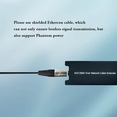 4 Channel 3-Pin XLR Snake Multi Network Receiver to Single Ethercon Cable Snake Box Extender for Stage Lighting and Recording Studio-Channel Ethercon Cable image 3