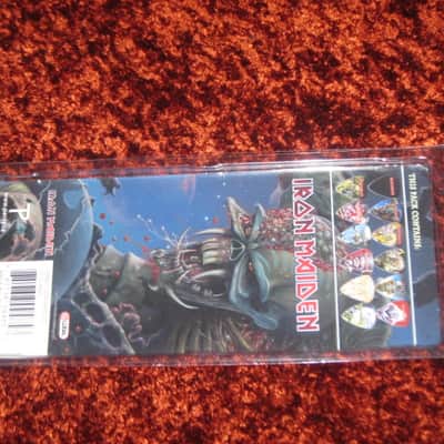new in package (old stock) A+ Perri's Leather Ltd. / Perri's 12 Pack of Iron Maiden Guitar Picks - Med Gauge - Celluloid Plastic, 351 shape - but slightly curved (LP12-INM1) LP12INM1 image 21