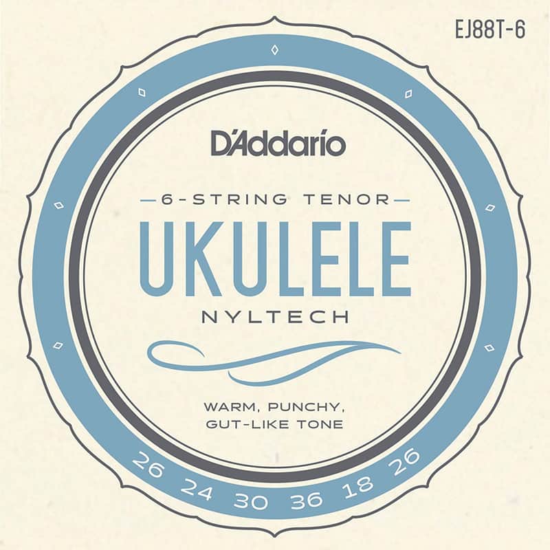 D'Addario EJ88T-6 Nyltech 6-String Tenor Ukulele Strings image 1