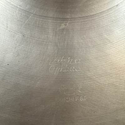 14" Zanchi F&F Vibra 1950s Hi-Hat Single / Crash Cymbal 688g Made in Italy *Video Demo* image 4