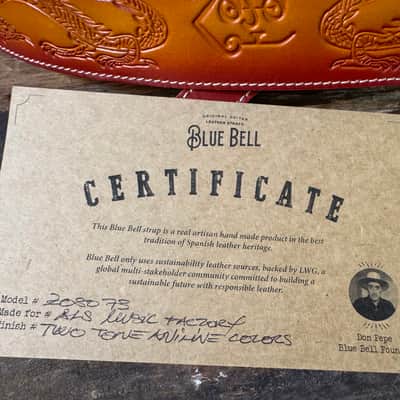 Blue Bell Straps ARTISAN ZOZO 73 Two Tone Aniline Colors Custom Shop UNIQUE for Al’s Music Factory image 4