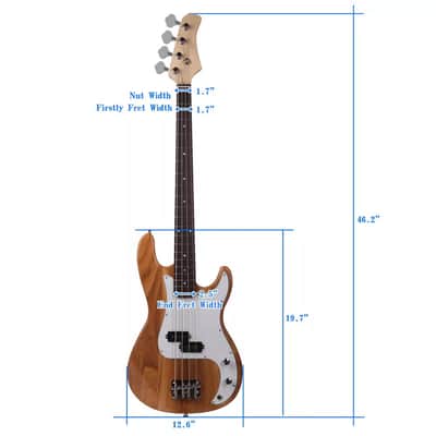 Exquisite Burning Fire Style Electric Bass Guitar Burly Wood Standard image 2