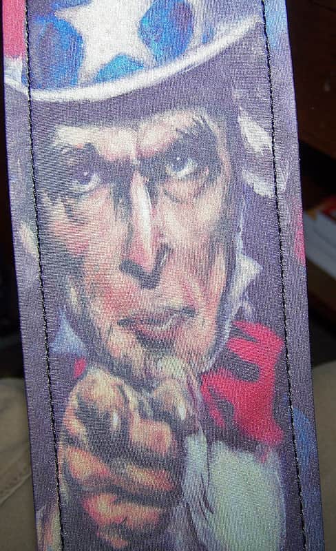Ralph Marlin Uncle Sam/Stars & Stripes patriotic guitar strap 2000s image 1