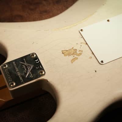 Fender Custom Shop 1955 Stratocaster Relic in White Blonde image 8