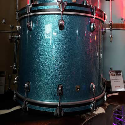 Ludwig Classic Maple Pack 10/12/16/22 + Snare Drum 14 Teal Sparkle image 3