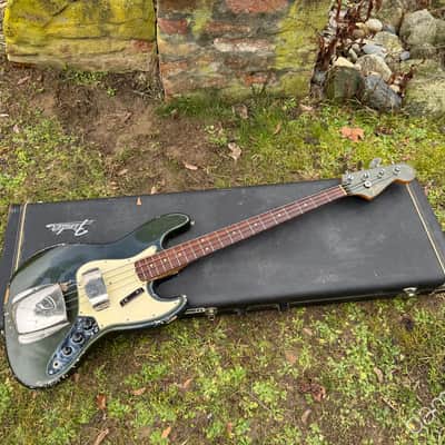 1965 Fender Jazz Bass - Charcoal Frost Metallic - Matching Headstock - OHSC image 21