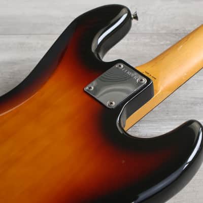 1992 Fender Japan JB62-650L '62 Reissue LH Left Handed Jazz Bass (Sunburst) image 10