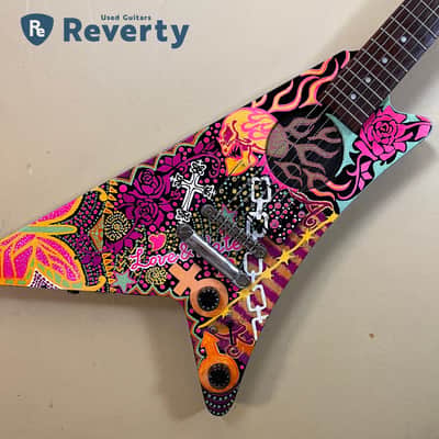 Epiphone Mo' Baby Built-in Amp Travel Electric Guitar Custom Painted Rare image 1