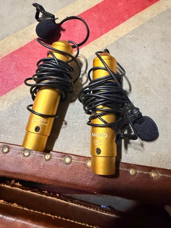 Movo LV-6 Set LV-6C LV-60 Pair of Cardioid Microphones image 1