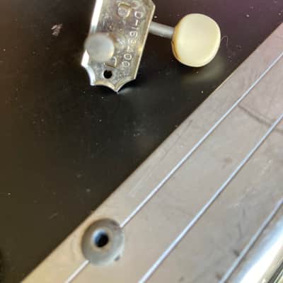 Kluson Gibson Vintage Bass Side Double Line White Button Tuner for 3+3 D-169400 1960s - Nickel image 4