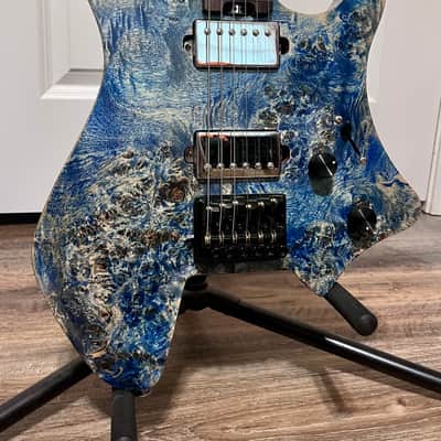 EART GW2 Headless Electric Guitar w Gigbag- Blue image 1