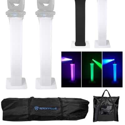 (2) Totem Stands+Black+White Scrims For (2) Epsilon E-Beam 2R Pro Hybrid Lights image 1