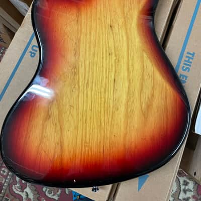 Warmoth Jazzmaster body 2018 Black /red/yellow burst image 2