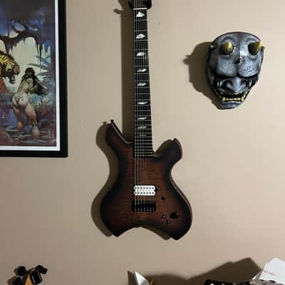 Cipher Guitars Prototype 7 String Tobacco Burst, Dimarzio Evolution, & EMG Pa-2 active boost image 2