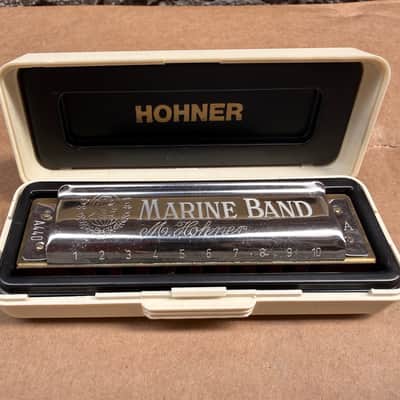 Hohner Marine Band 1896 Harmonica Key of A Made in Germany w/ Original Case image 1