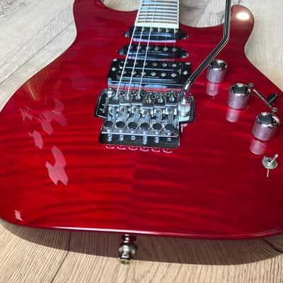Jackson DK2 FS (Firestorm) Dinky, HSS, Made in Japan, See Through Red image 13
