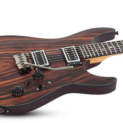 Schecter C-1 Exotic Ebony Electric Guitar - Natural Satin (3337) image 8